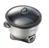 OSTER 7 CUP RICE COOKER WITH BROWNING BUTTON, COOL TOUCH HANDLE, AUTOMATIC SHUT OFF AND INCLUDES STEAMER TRAY