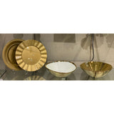 SILVERY GOLD GOLD BOWL 32.5 X 31 X 10.5  CM