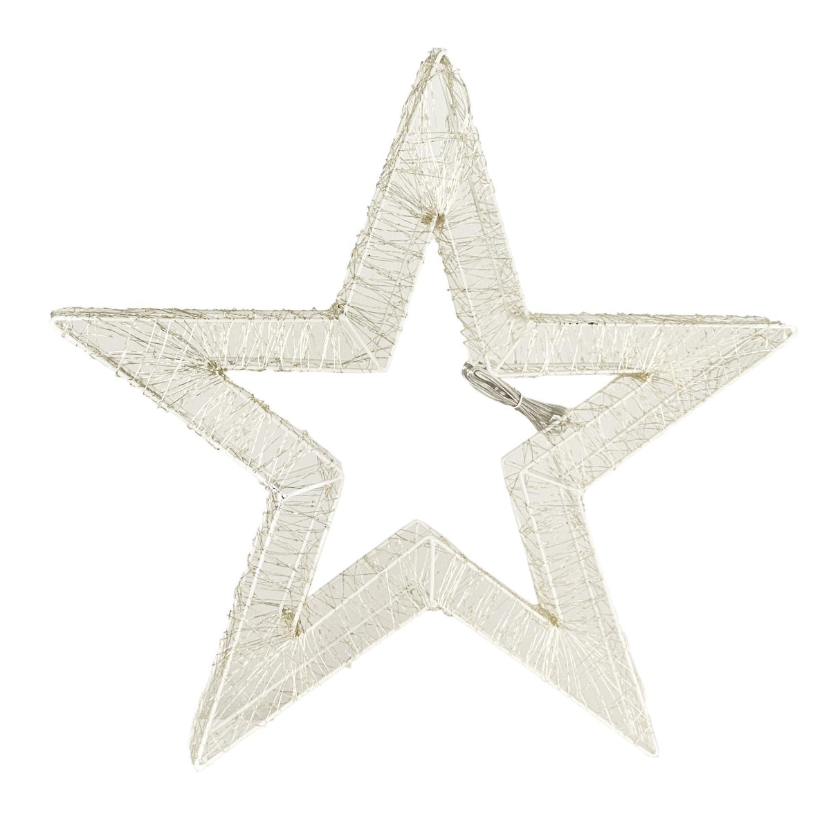 WHITE SEASONAL STAR ORNAMENT