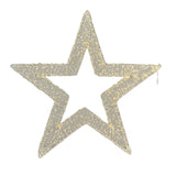 WHITE SEASONAL STAR ORNAMENT