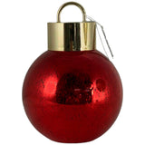 RED SEASONAL BALL ORNAMENT