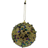 GREEN SEASONAL BALL ORNAMENT