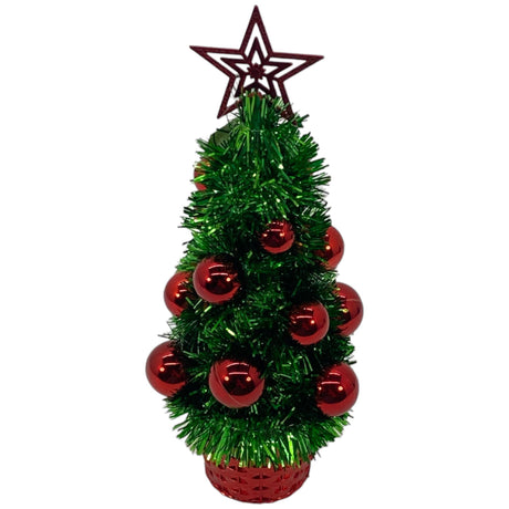 RED SEASONAL TREE ORNAMENT