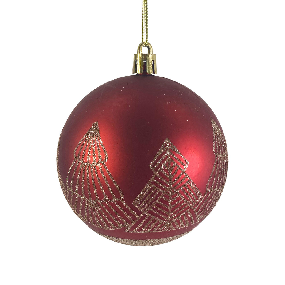 RED SEASONAL BALL ORNAMENT