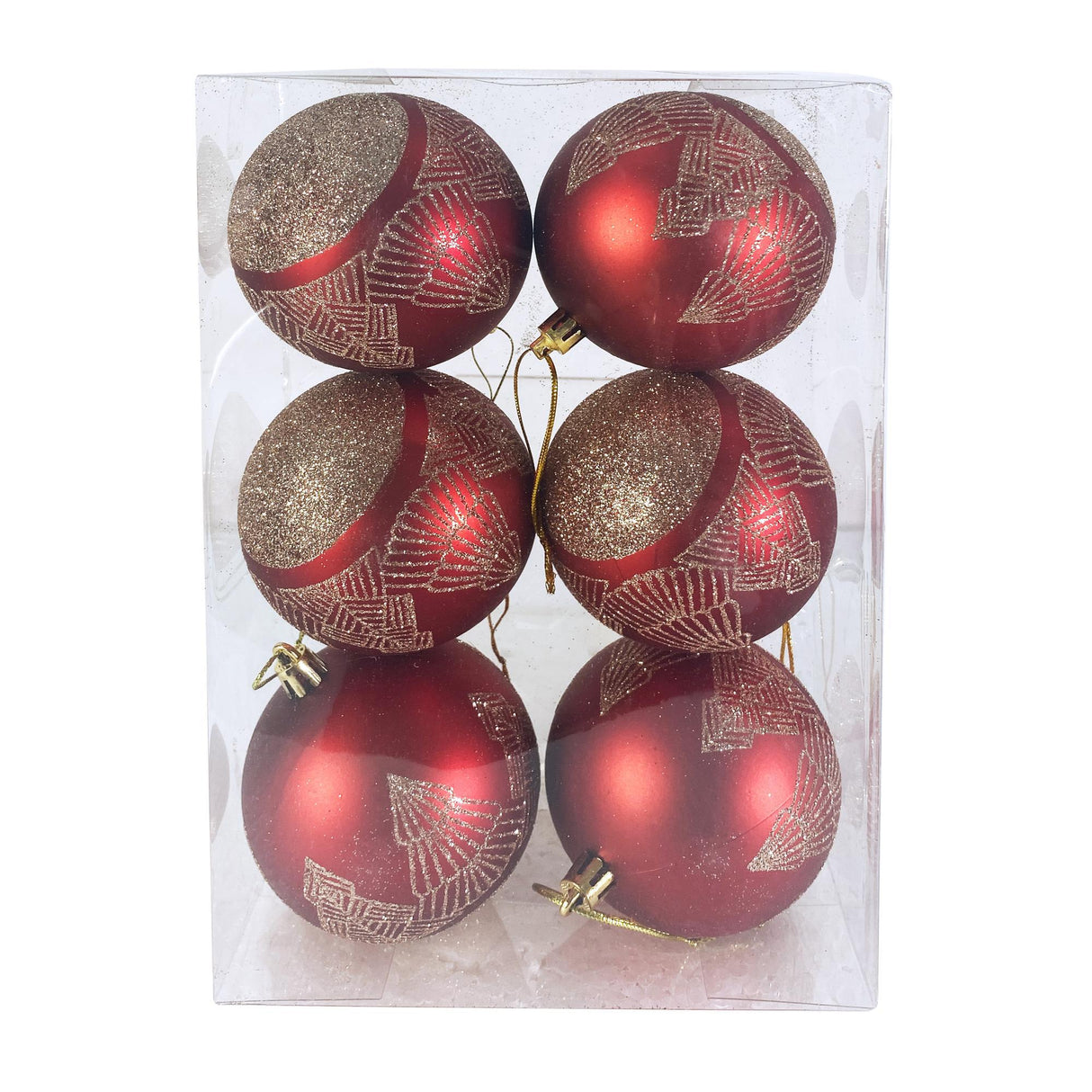 RED SEASONAL BALL ORNAMENT