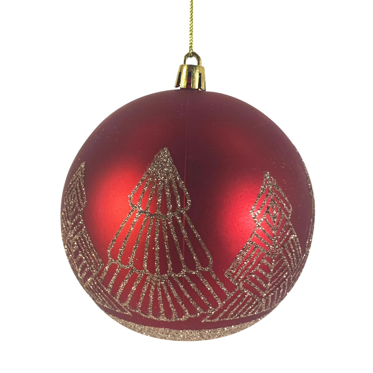 RED SEASONAL BALL ORNAMENT