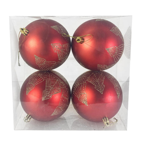 RED SEASONAL BALL ORNAMENT