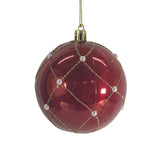 RED SEASONAL BALL ORNAMENT