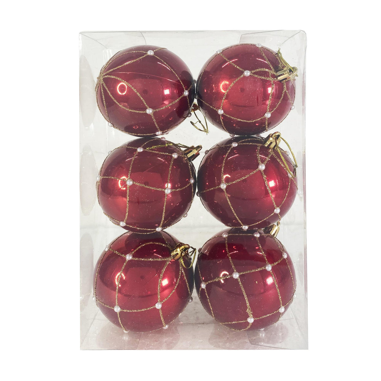 RED SEASONAL BALL ORNAMENT