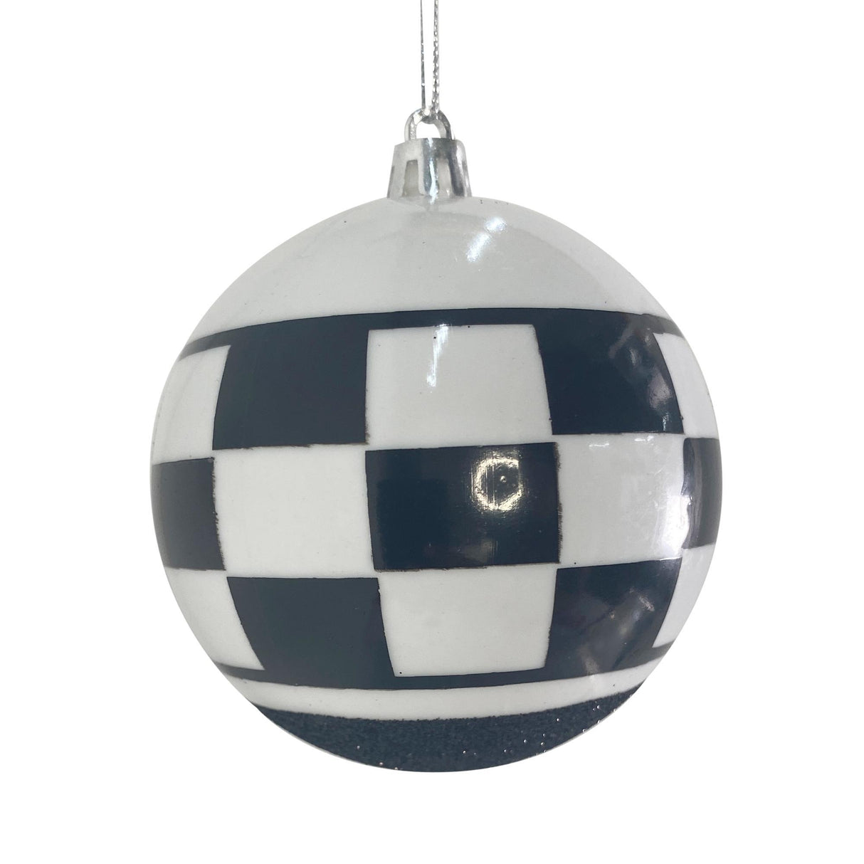 BLACK SEASONAL BALL ORNAMENT