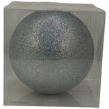 SILVER SEASONAL BALL ORNAMENT