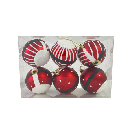 RED SEASONAL BALL ORNAMENT