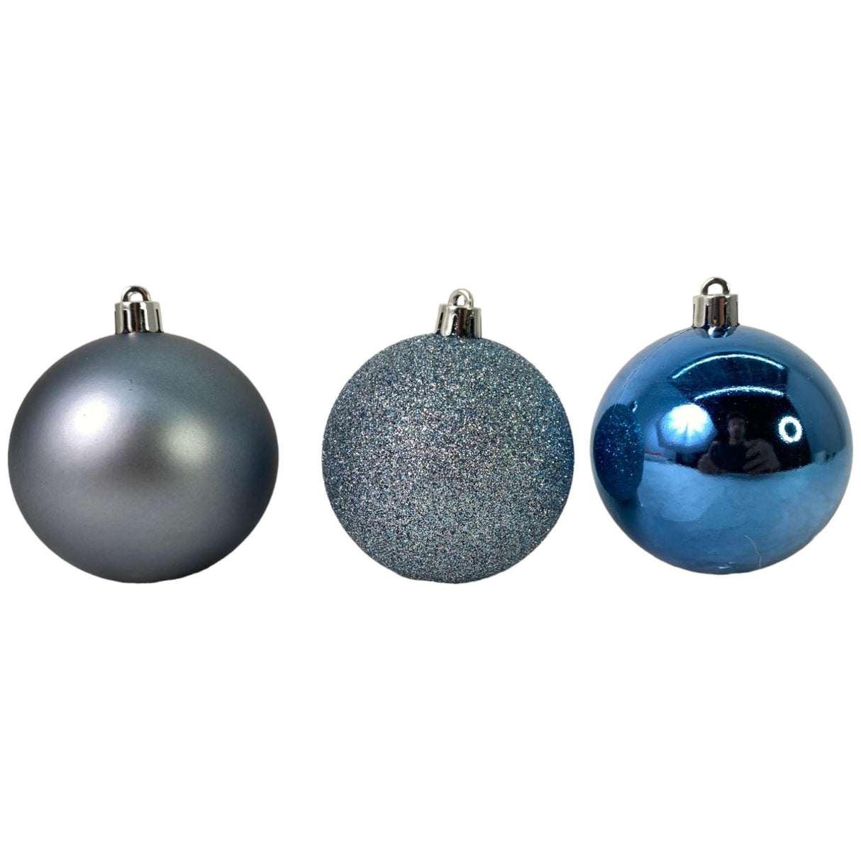 BLUE SEASONAL BALL ORNAMENT