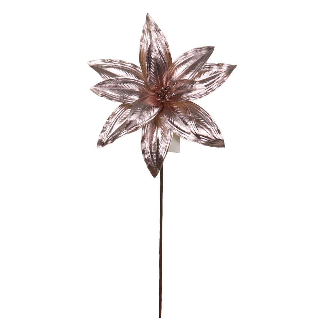 ROSE GOLD SEASONAL FLOWER ORNAMENT