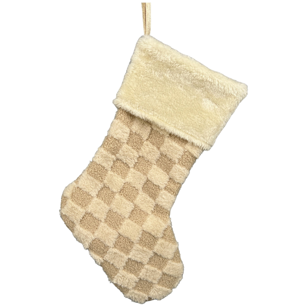 BEIGE SEASONAL STOCKING