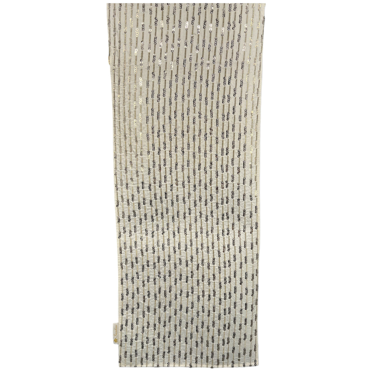 SILVER SEASONAL TABLE RUNNER