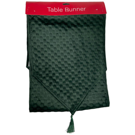 GREEN SEASONAL TABLE RUNNER