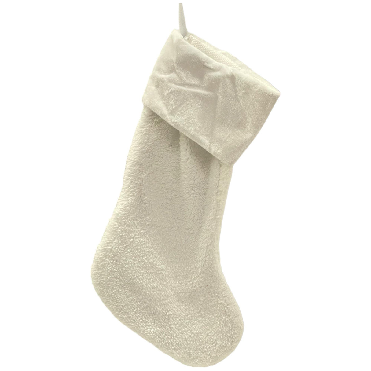 WHITE SEASONAL STOCKING