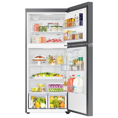 SAMSUNG18 CFT TOP FREEZER REFRIGERATOR WITH FLEXZONE™ AND ICE MAKER IN STAINLESS STEEL