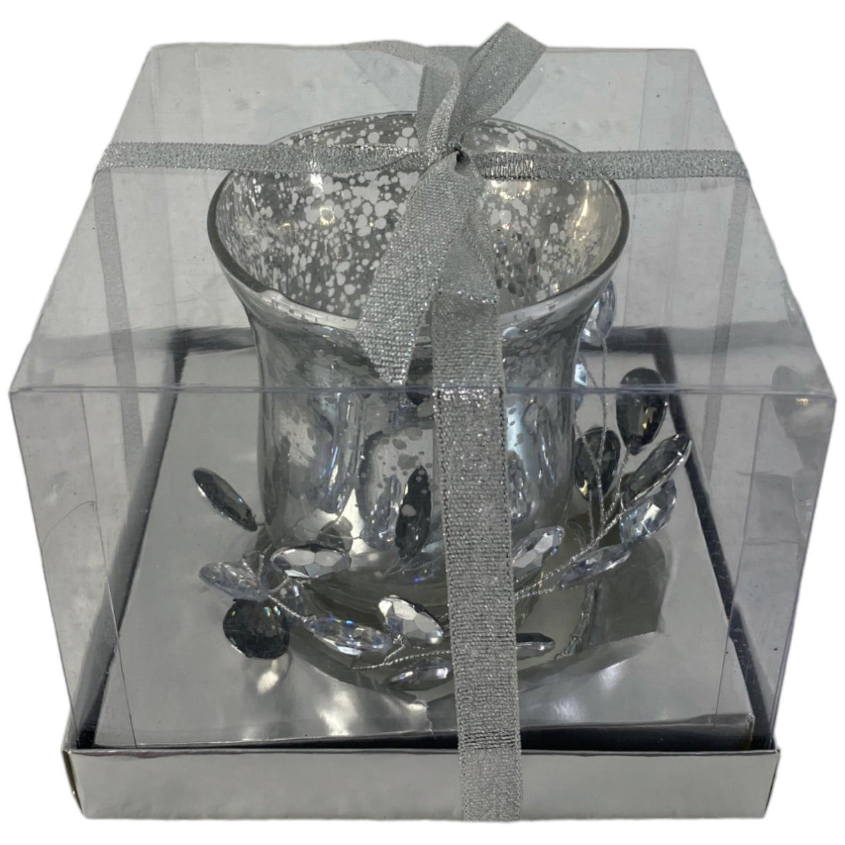 SILVER SEASONAL CANDLE HOLDER