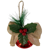 RED SEASONAL BELL ORNAMENT