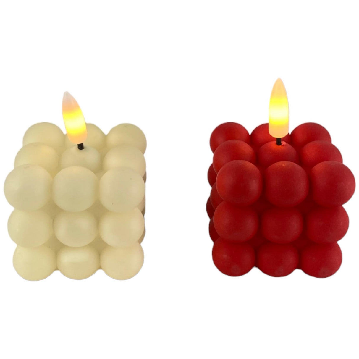 RED SEASONAL CANDLE ORNAMENT