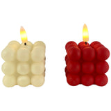 RED SEASONAL CANDLE ORNAMENT