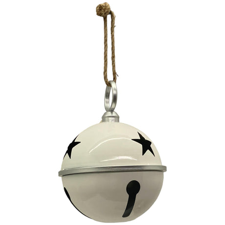 WHITE SEASONAL BELL ORNAMENT