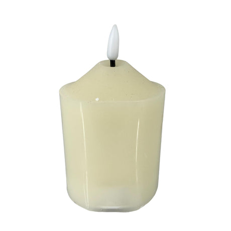 WHITE SEASONAL CANDLE ORNAMENT