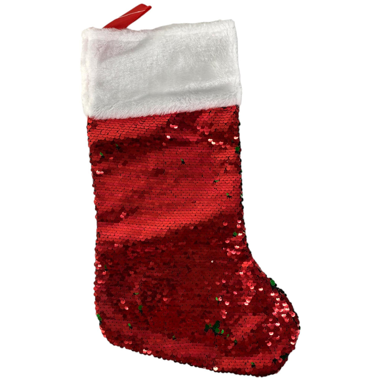 RED SEASONAL STOCKING