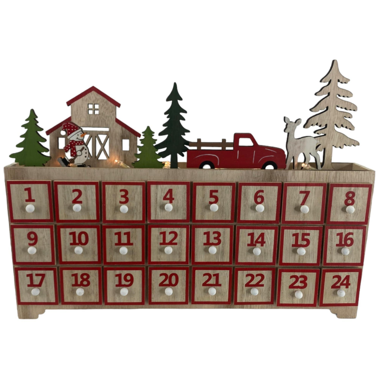 RED SEASONAL ADVENT CALENDAR