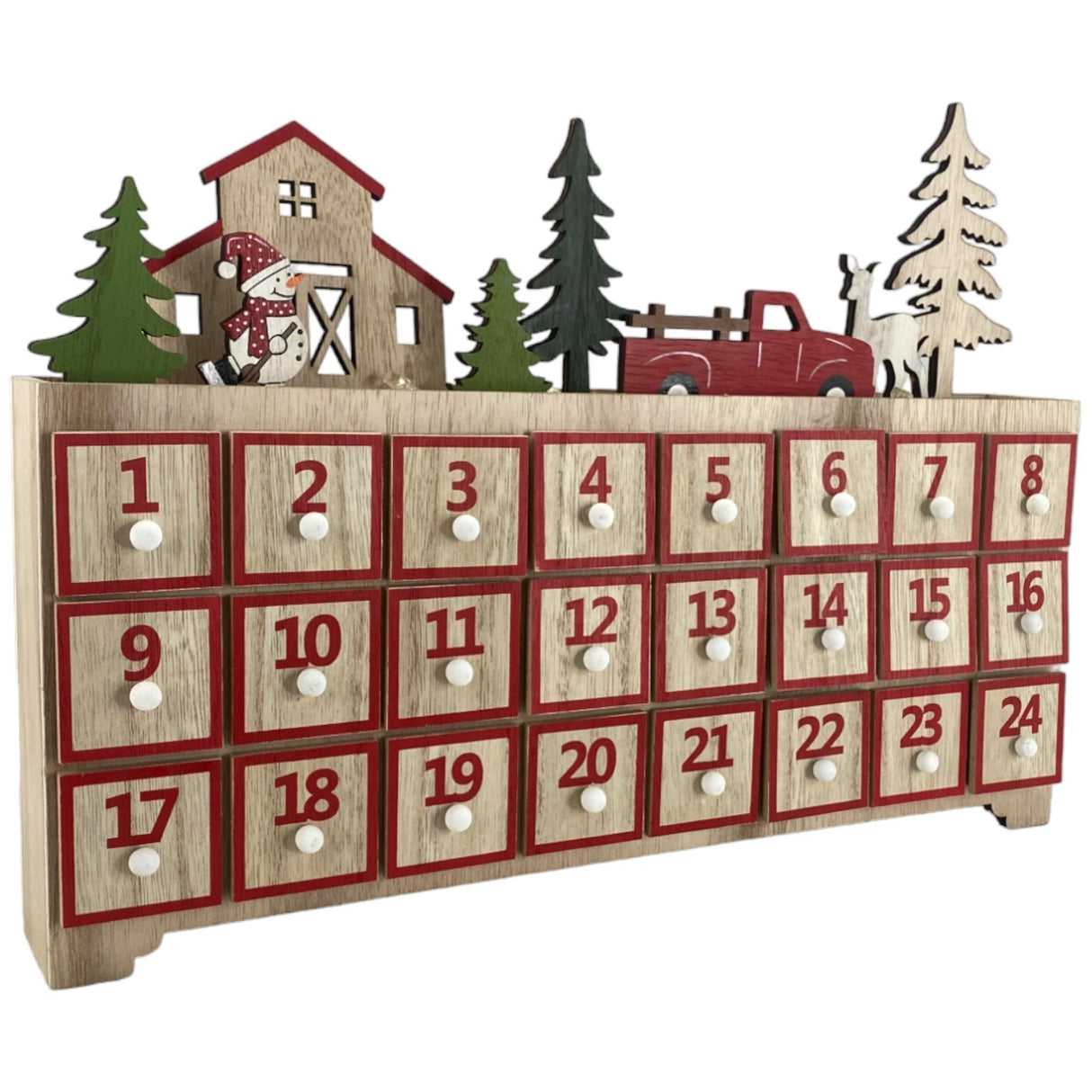 RED SEASONAL ADVENT CALENDAR