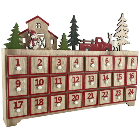 RED SEASONAL ADVENT CALENDAR