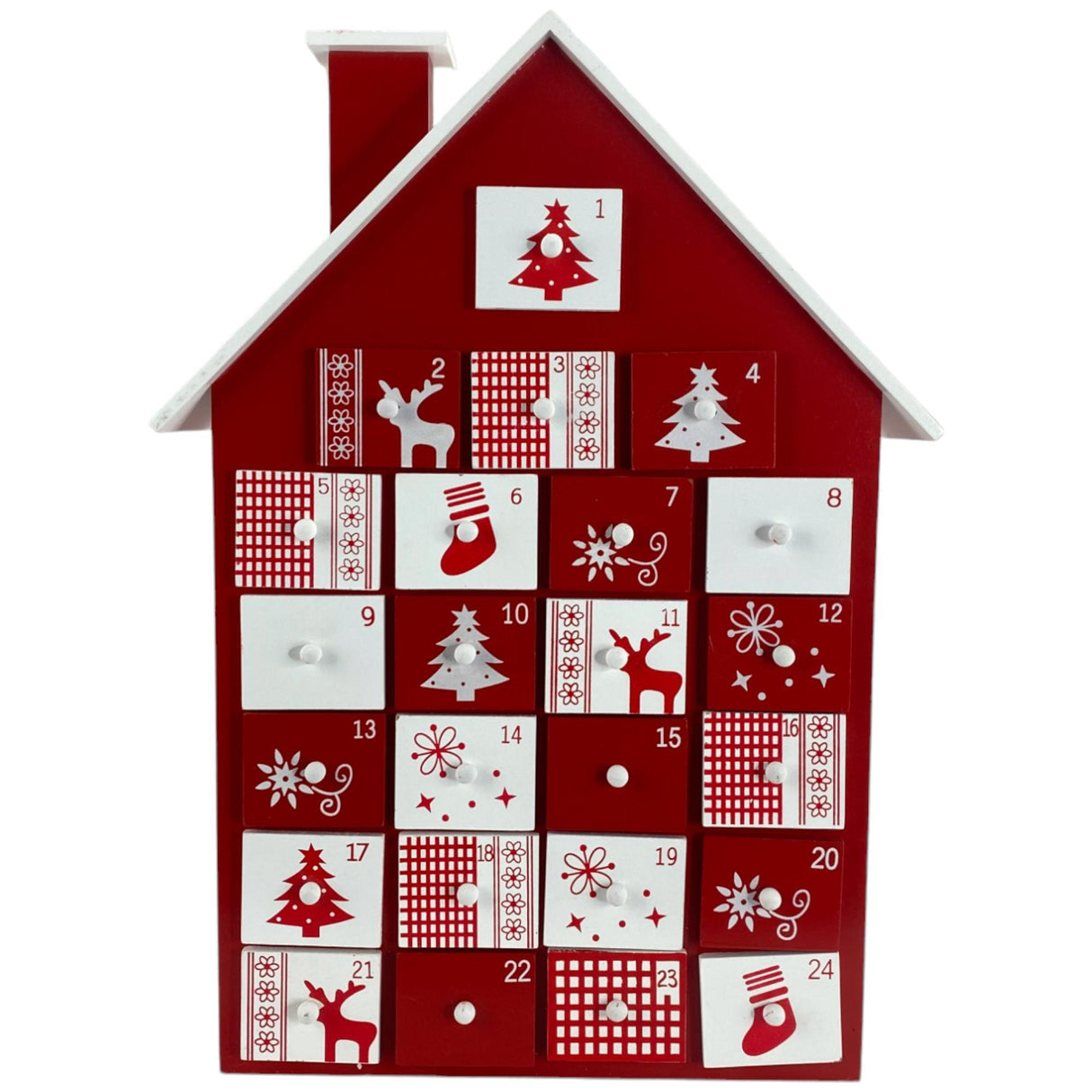 RED SEASONAL ADVENT CALENDAR