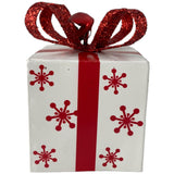 RED SEASONAL GIFT BOX ORNAMENT