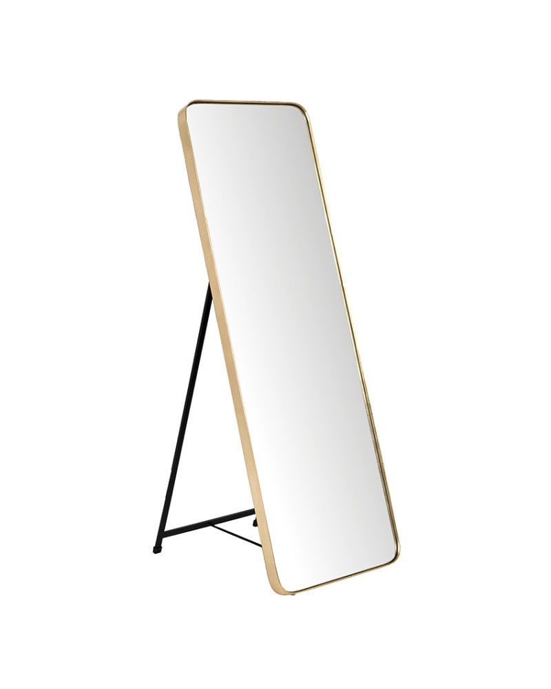 50X150CM GOLD RECTANGULAR CURVED EDGE WALL MIRROR