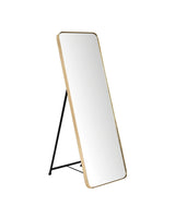 50X150CM GOLD RECTANGULAR CURVED EDGE WALL MIRROR