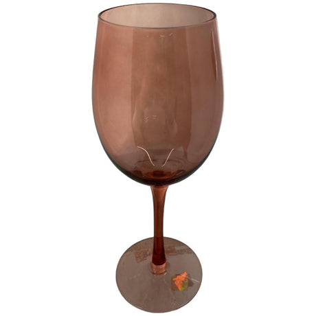 ARTSY AUBURN BROWN WINE GLASS 8.8 X 8.8 X 23.8  CM