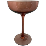 ARTSY AUBURN BROWN WINE GLASS 12 X 12 X 17 CM