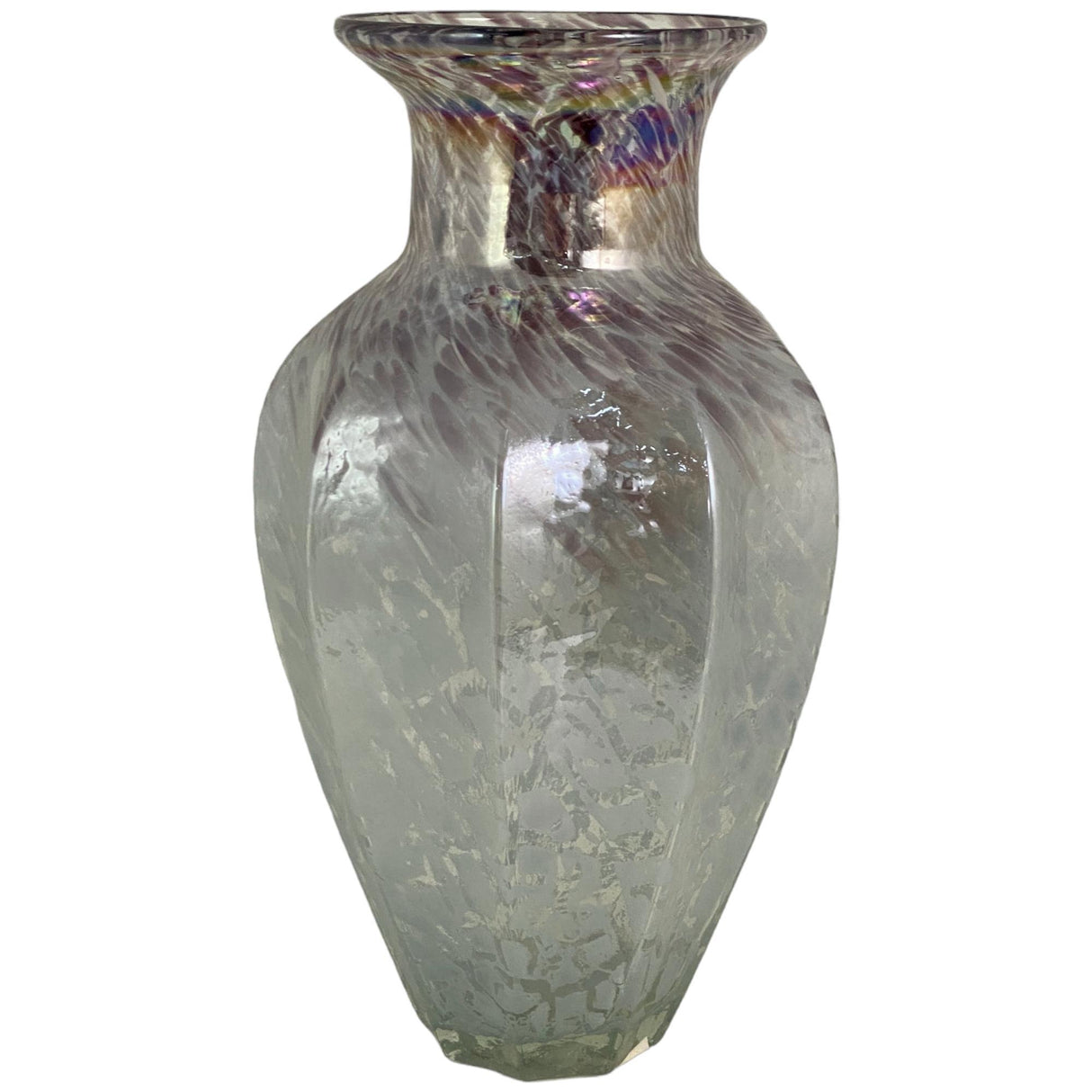 MIDNIGHT PLUM SILVER VASE 21 X 21 X 37 CM