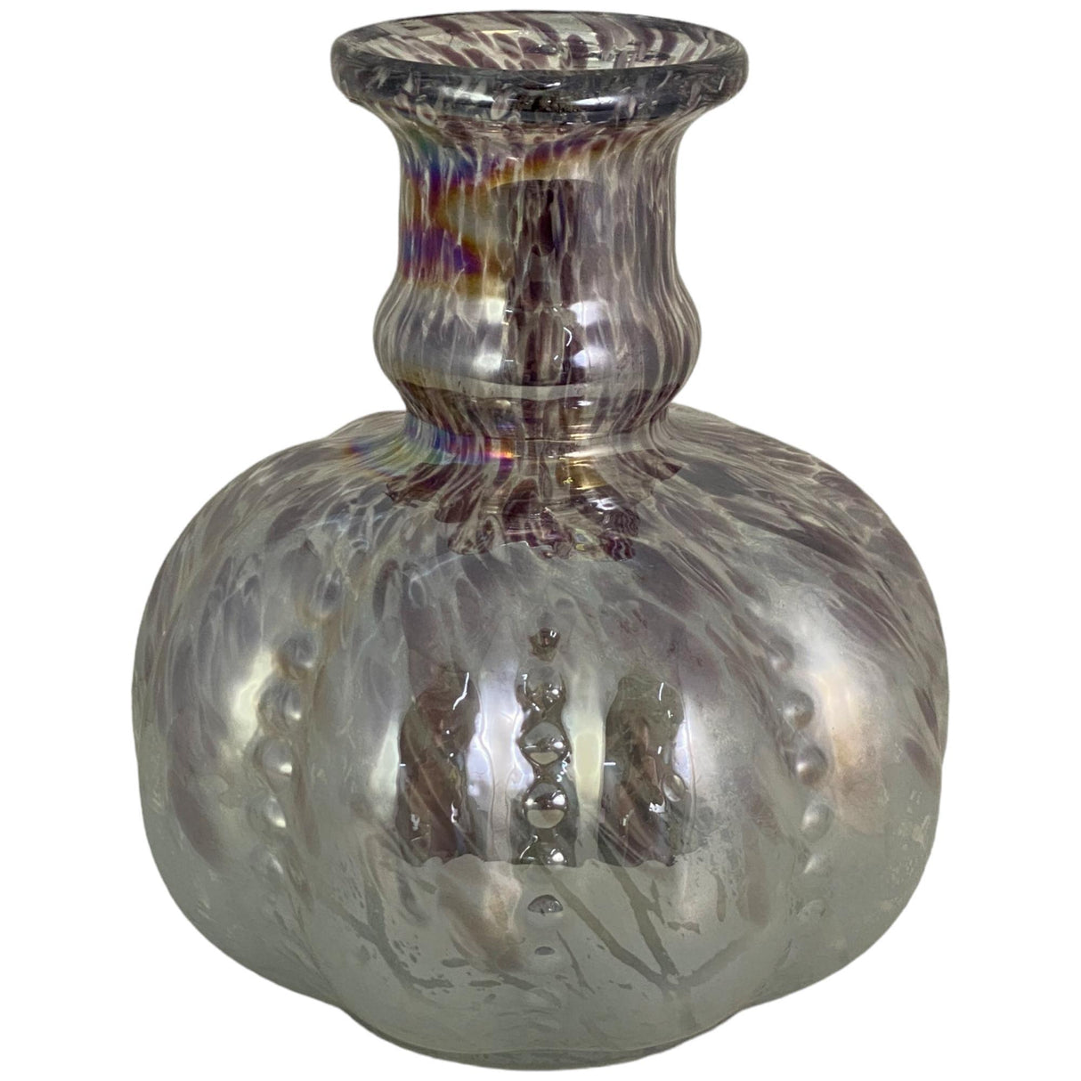 MIDNIGHT PLUM SILVER VASE 20 X 20 X 23 CM