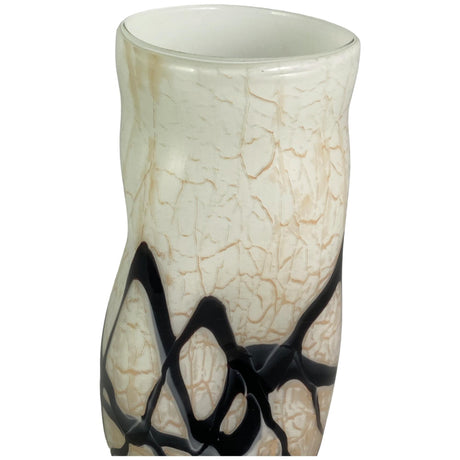 SILVERY GOLD CREAM VASE 14 X 14 X 30  CM