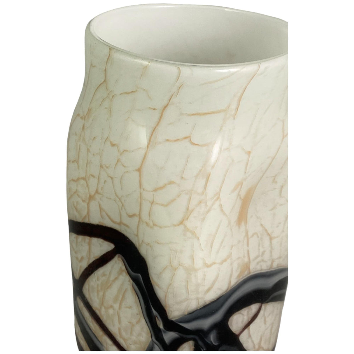 SILVERY GOLD CREAM VASE 14 X 14 X 25  CM