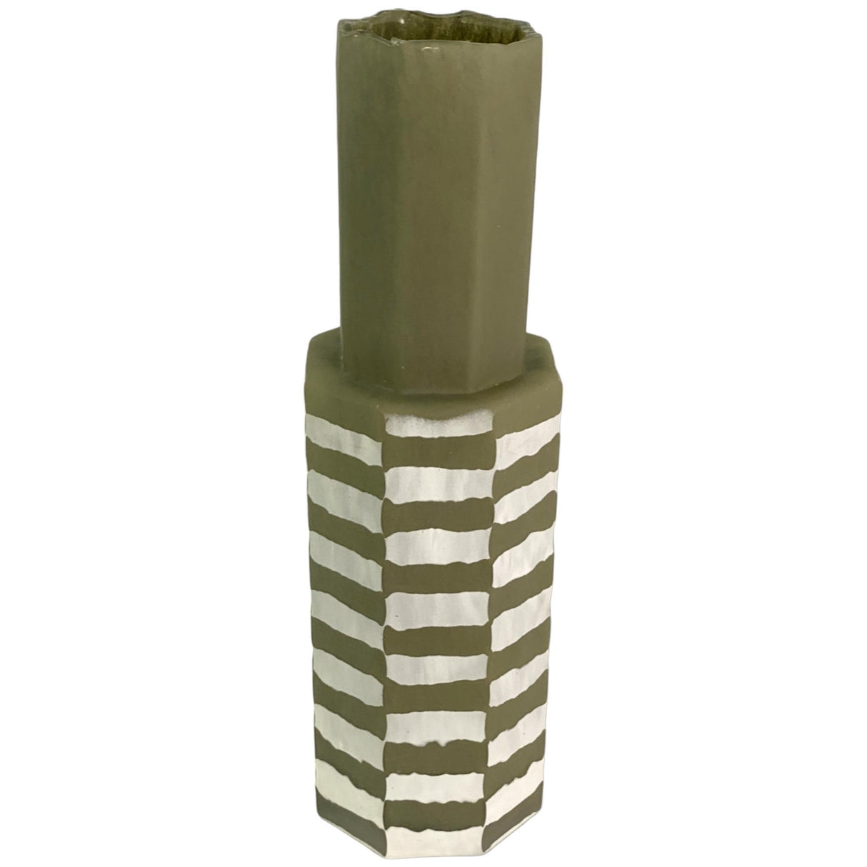 MATCHA GREEN VASE 12 X 12 X 42 CM