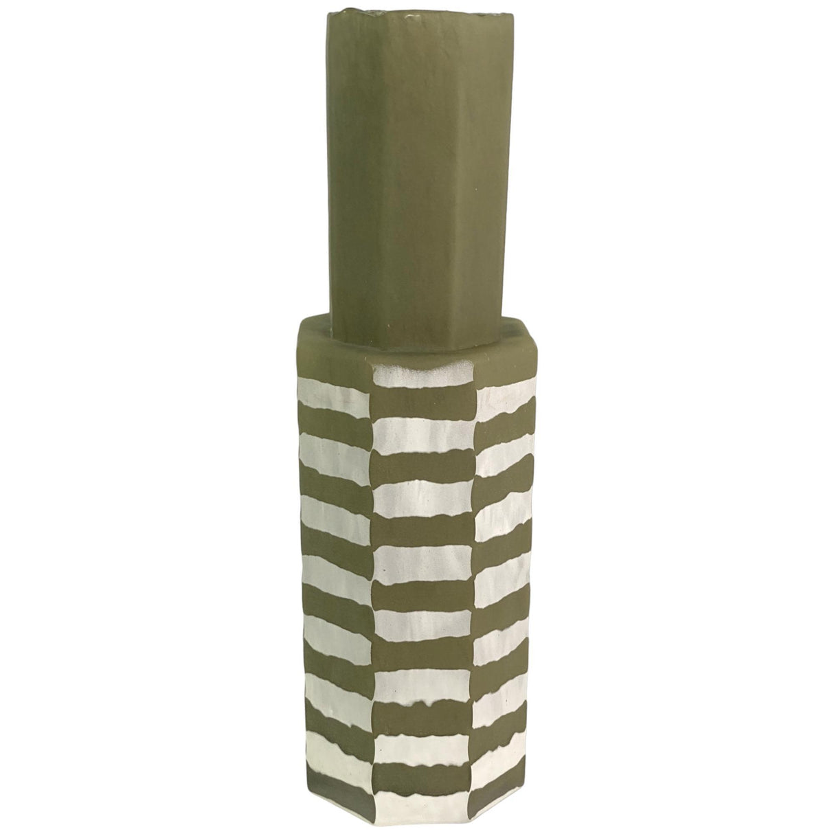 MATCHA GREEN VASE 12 X 12 X 42 CM