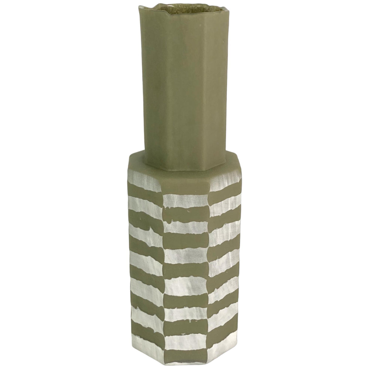 MATCHA GREEN VASE 12 X 12 X 37 CM