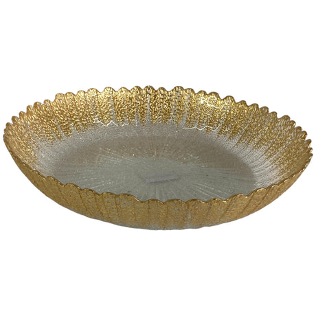 BOMBAY LUXE GOLD BOWL 32.5 X 32.5 X 6  CM