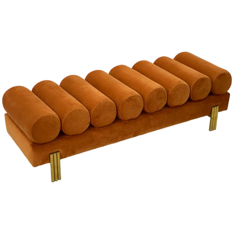 BOMBAY LUXE ORANGE BENCH 143 X 44 X 43 CM