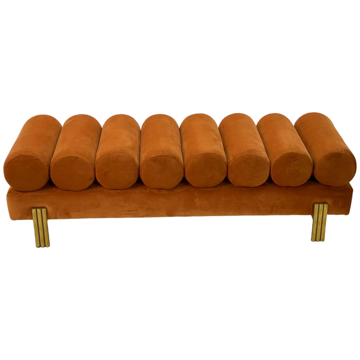 BOMBAY LUXE ORANGE BENCH 143 X 44 X 43 CM