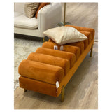 BOMBAY LUXE ORANGE BENCH 143 X 44 X 43 CM